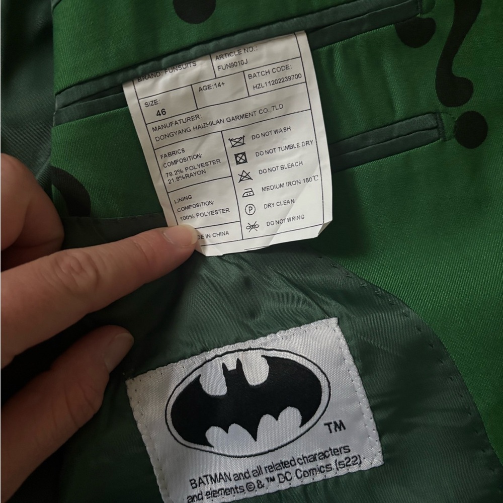 Adult Riddler Costume - Picture 4 of 7